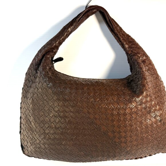 Bottega Veneta Intrecciato Shoulder Bag Brown Leather - Picture 3 of 16